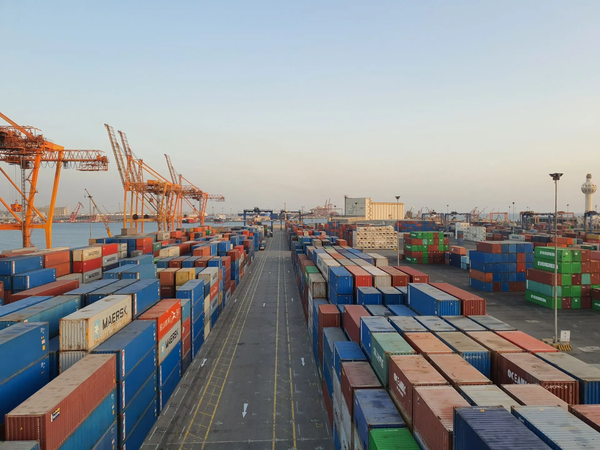Secure storage yard with containers serving Prescot