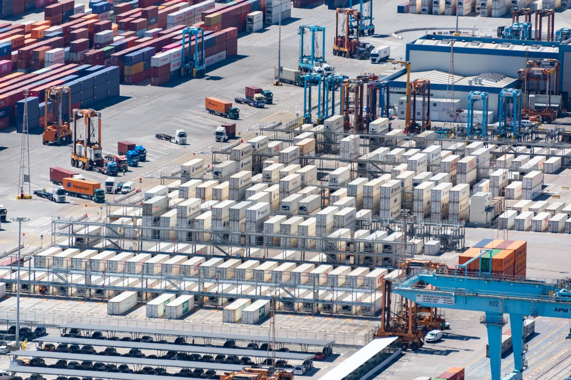 Secure storage yard with containers serving Bromborough